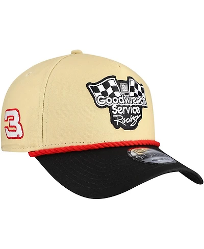 New Era Men's Tan/Black Richard Childress Racing 9FORTY Adjustable Hat