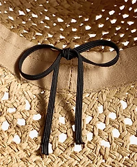 On 34th Faux-Leather-Trim Straw Bucket Hat, Exclusively at Macy's