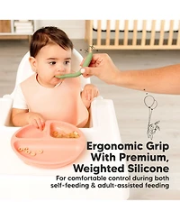 KeaBabies -Pack Prep Baby Spoons, Silicone Utensils for Self Feeding 6-24 Months, All Stages Set