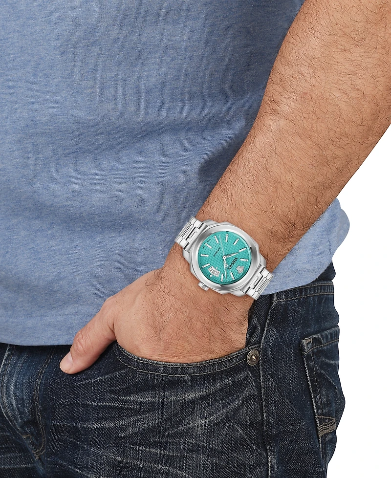 Versace Men's Swiss Automatic Dylos Stainless Steel Bracelet Watch 42mm