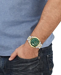 Versace Men's Swiss Automatic Dylos Two-Tone Stainless Steel Bracelet Watch 42mm
