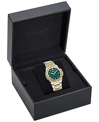 Versace Women's Swiss Greca Reaction Two-Tone Stainless Steel Bracelet Watch 38mm
