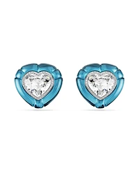 Swarovski Dulcis Rhodium Plated Heart Clip-On Earrings