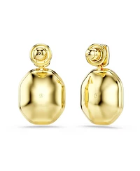 Swarovski Chroma Gold-Tone Plated Octagon Cut Drop Earrings