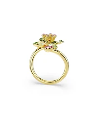 Swarovski Idyllia Gold-Tone Plated Green Open Ring