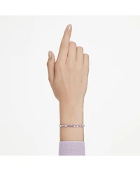 Swarovski Matrix Baguette Cut Purple Rhodium Plated Bracelet