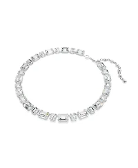 Swarovski Millenia Octagon Cut White Rhodium Plated Tennis Necklace
