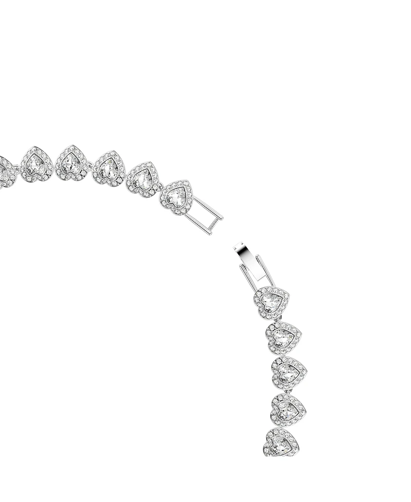 Swarovski Ariana Grande x Swarovski Mixed Cuts Heart White Rhodium Plated Tennis Necklace