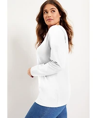 June + Vie Women's Long-Sleeve Crewneck One Only Tee