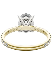 Charles & Colvard Moissanite Classic Basket Solitaire Engagement Ring (2-1/2 ct. t.w.) Two-Tone 14k Gold