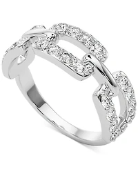 Charles & Colvard Moissanite Link Ring (3/4 ct. t.w) in Sterling Silver