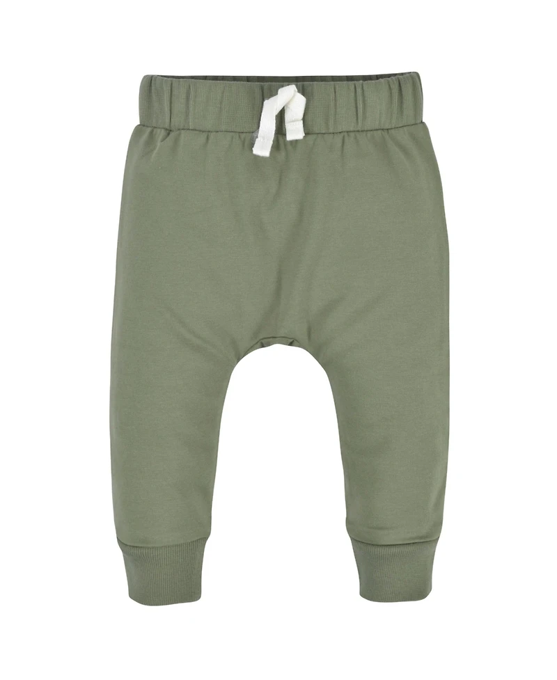 Gerber Baby Boys Boys' Green and Black Premium Joggers, 3-Pack