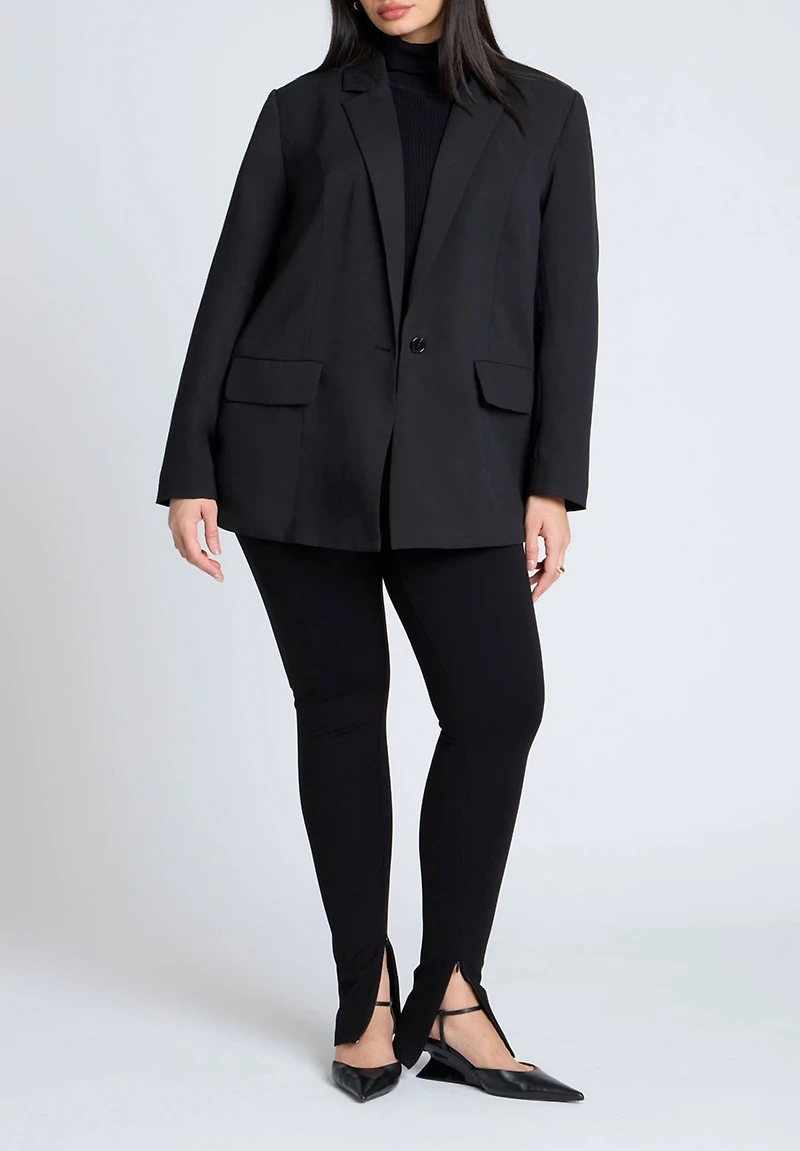 Eloquii Women's The Fluid Crepe Longline Blazer