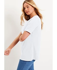 June + Vie Women's Short-Sleeve Crewneck One Only Tee
