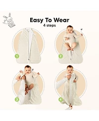 KeaBabies 2-Pack Snooze Baby Sleep Sacks, Cotton Wearable Blanket, Soft Toddler Sleeping Bag, Smooth Zipper
