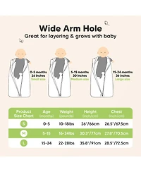 KeaBabies 2-Pack Snooze Baby Sleep Sacks, Cotton Wearable Blanket, Soft Toddler Sleeping Bag, Smooth Zipper