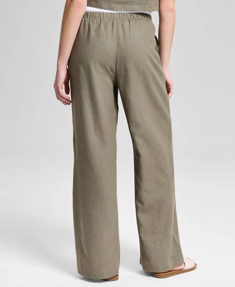 And Now This Women's Wide-Leg Side-Tie Striped Pants, Exclusively at Macy's