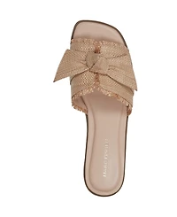 Marc Fisher Women's Fineya Bow Flat Slide Sandals