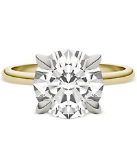Charles & Colvard Moissanite Classic Basket Solitaire Engagement Ring (3 ct. t.w.) Two-Tone 14k Gold