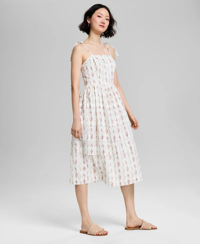 And Now This Women's Printed Tiered Midi Dress, Exclusively at Macy's