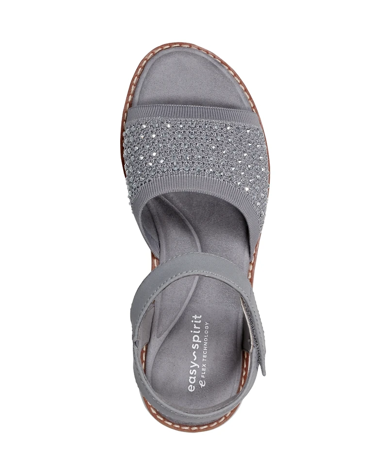 Easy Spirit Women's Jaela Embellished eFlex Flat Sandals