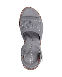 Easy Spirit Women's Jaela Embellished eFlex Flat Sandals