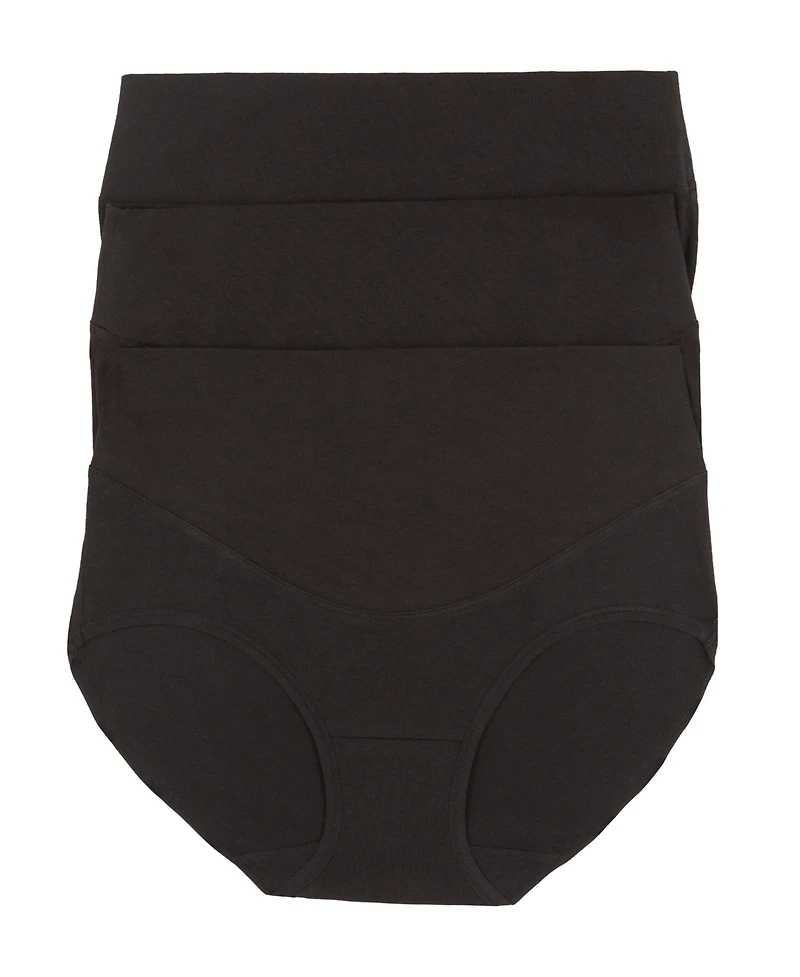 Felina Women's 3-Pack Pima Cotton Control Brief Panty