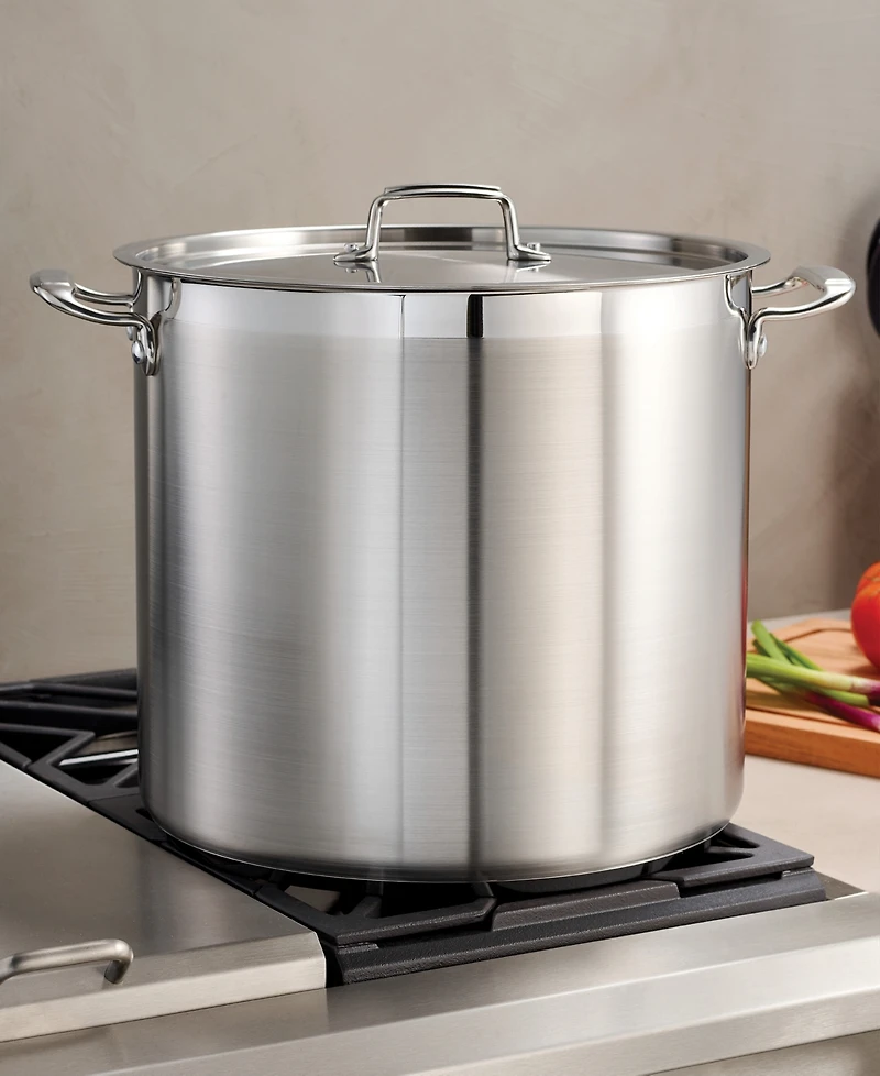 Tramontina Tri-Ply Clad Stainless Steel 24-Qt Round Stock Pot