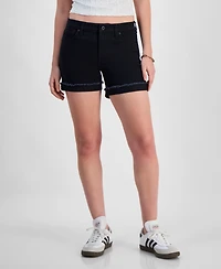 Celebrity Pink Juniors Mid Rise Frayed Cuff Shorts