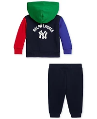 Polo Ralph Lauren Baby Boys Fleece Yankees Hoodie & Pant Set