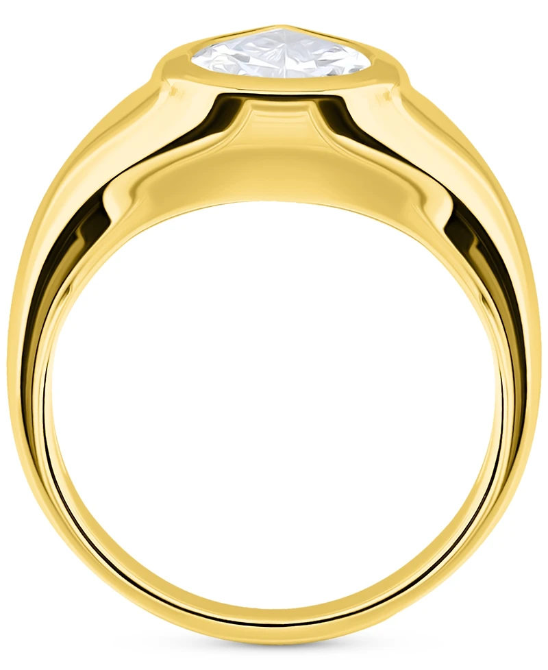Giani Bernini Cubic Zirconia Pear-Shape Statement Ring (2-1/2 ct. t.w.) 18k Gold-Plated Sterling Silver, Exclusively at Macy's