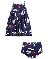 Polo Ralph Lauren Baby Girls Sailboat-Print Jersey Dress