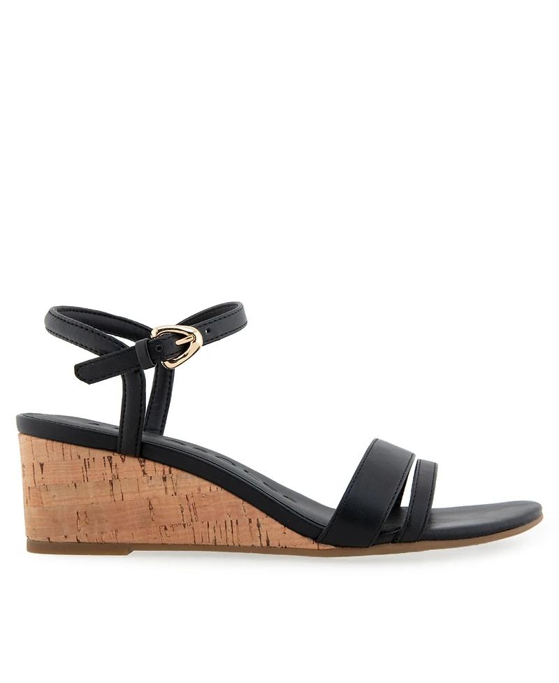 Aerosoles Women's Witt Round Toe Wedge Sandals