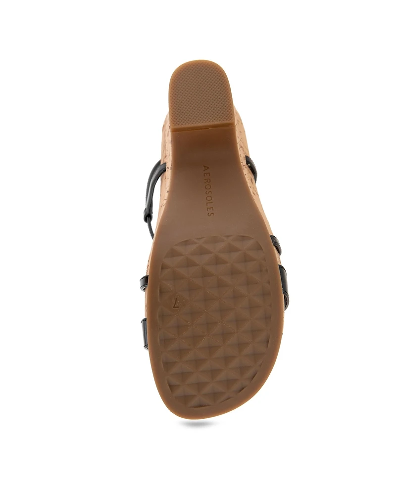Aerosoles Women's Miles Round Toe Wedge Sandals