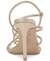 Jessica Simpson Women's Vioreena Strappy Rhinestone Stiletto Dress Sandals