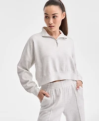 Id Ideology Women's Relaxed Lightweight Quarter-Zip Top, Exclusively at Macy's