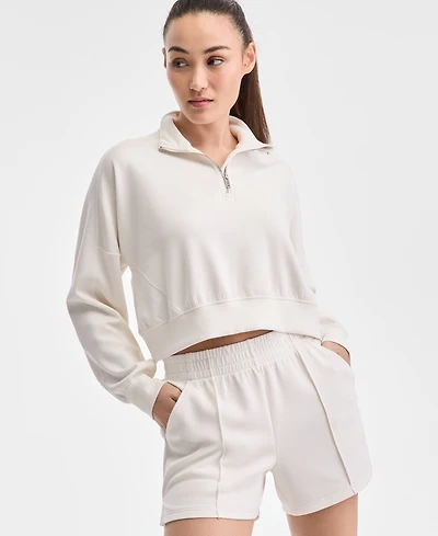 Id Ideology Women's Relaxed Lightweight Quarter-Zip Top, Exclusively at Macy's