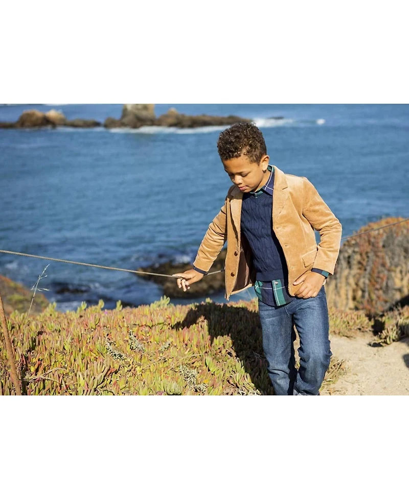 Hope & Henry Baby Boys V-Neck Cable Sweater Vest