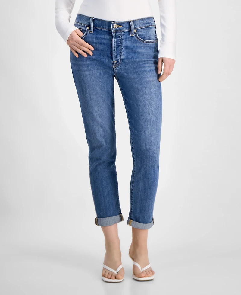 7 For All Mankind Women's Josefina Cuffed Skinny Jeans