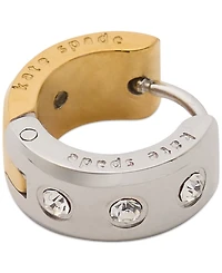 Kate Spade New York Small Pave Chunky Huggie Hoop Earrings, 0.5"