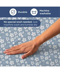 4 Piece Microfiber Floral Sheet Set - King