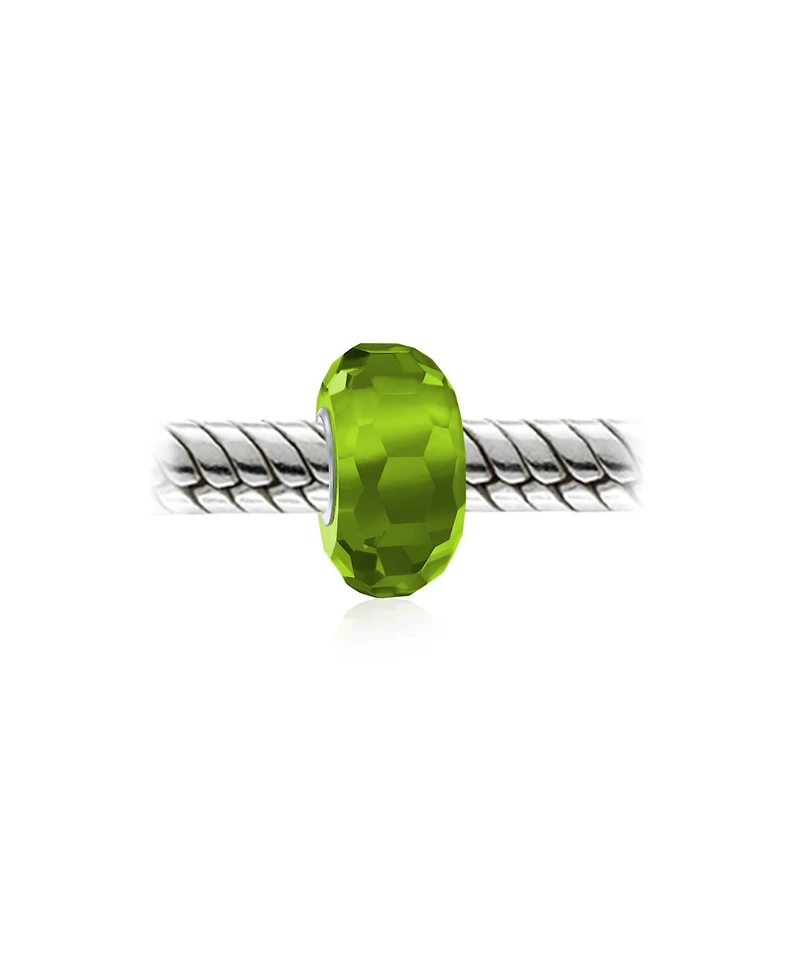 Bling Jewelry Faceted Murano Glass Charm Bead with Sterling Silver Core