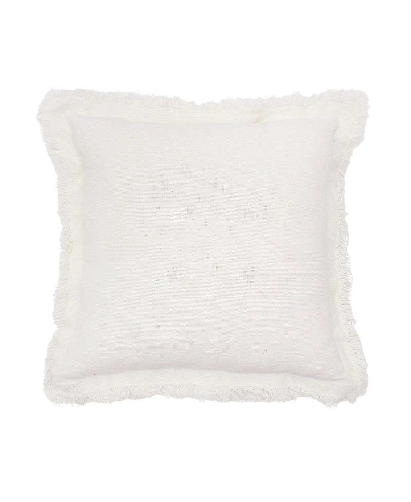 Sawyer Garnet Solid Woven Square Accent Throw Pillow, 18" x 18"