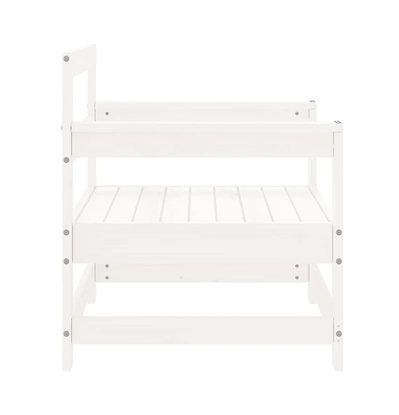 Patio Chairs 2 pcs White Solid Wood Pine