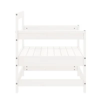 Patio Chairs 2 pcs White Solid Wood Pine