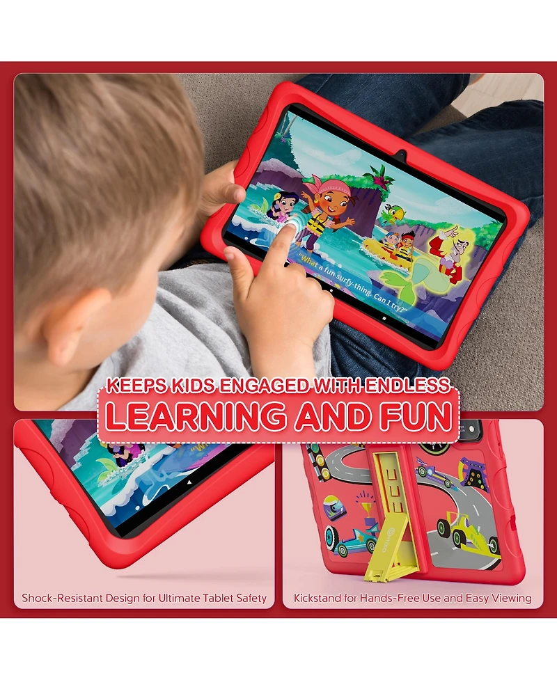 Contixo K103 10" Kids Tablet - 8-Core 2.0GHz, 3GB Ram, 32GB Storage, Android 13, Preloaded with 80 Disney E-books & Contixo Academy