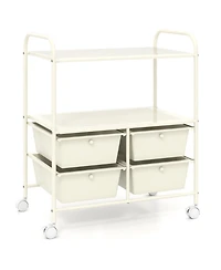 4 Drawers Shelves Rolling Storage Cart Rack