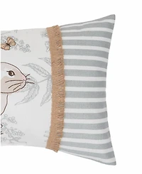 Garden Toile Bunnie Lumbar Pillow