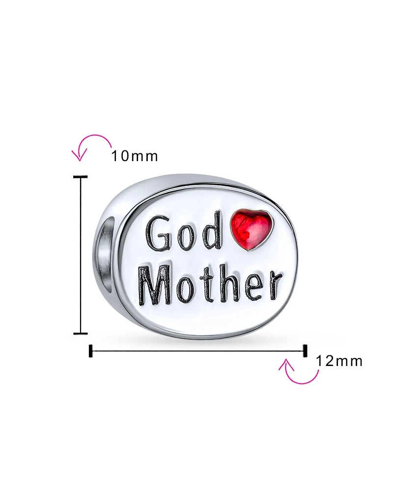 Bling Jewelry Love Red Heart Oval Charm Bead Sterling Silver European Bracelet