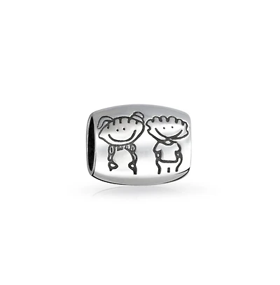 Bling Jewelry Bff Friendship Charm Bead Sterling Silver European Bracelet